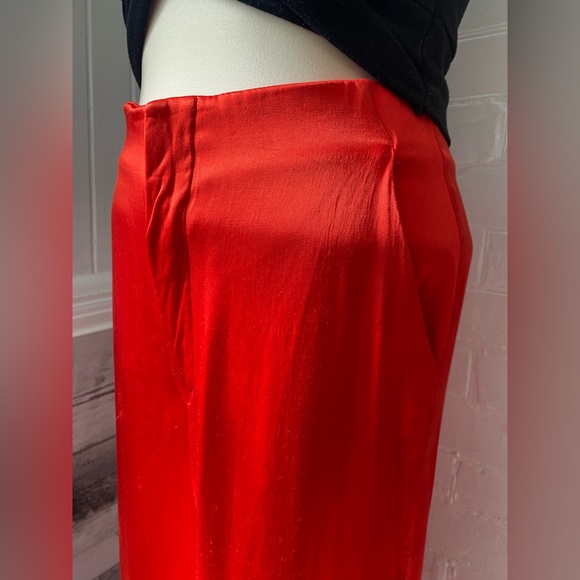ZARA silky high waisted wide leg pants - Picture 2 of 13